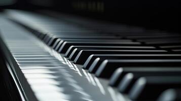 AI generated Minimalist shot highlighting the symmetry and balance of a piano's design photo