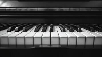 AI generated Minimalist shot highlighting the symmetry and balance of a piano's design photo