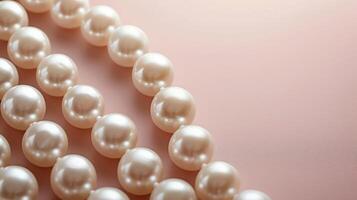 AI generated Minimalist setting embellished with subtle pearl beads, emphasizing simplicity and understated beauty photo