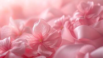 AI generated Simple yet captivating backdrop enriched with a soft pink ribbon photo