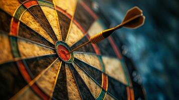 AI generated Minimalist setting with dartboard accents, representing the art of precise aiming and strategic gameplay photo