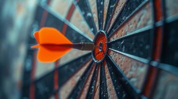 AI generated Minimalist setting with dartboard accents, representing the art of precise aiming and strategic gameplay photo