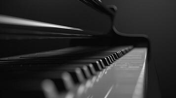 AI generated Minimalist portrayal of a piano, emphasizing its role as a timeless symbol of musical elegance photo