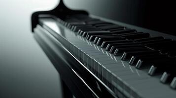 AI generated Minimalist portrayal of a piano, emphasizing its role as a timeless symbol of musical elegance photo