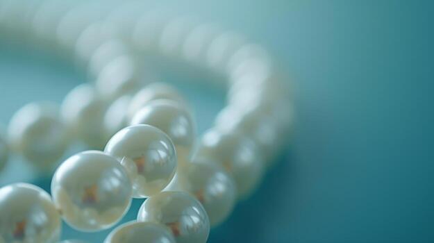 AI generated Clean composition featuring abstract pearl beads on a serene backdrop photo