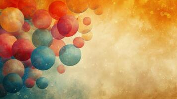 AI generated Clean and serene image featuring a harmonious arrangement of colorful balloons against an abstract background photo