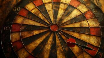 AI generated Clean composition with dartboard motifs, symbolizing the harmony achieved through precise aiming and strategy photo