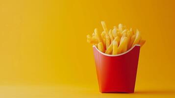 AI generated Clean composition evoking a sense of harmony and satisfaction through the beauty of fries photo