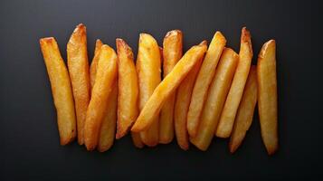 ai generado sencillo aún sorprendentes foto exhibiendo el simetría y belleza de arreglado francés papas fritas