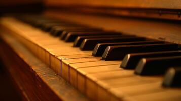 AI generated Clean and simple composition highlighting the graceful lines of a piano keyboard photo