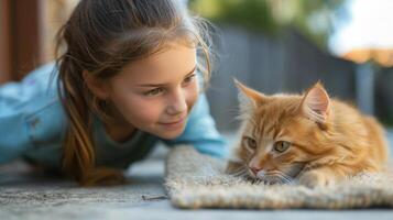 AI generated the girl's commitment to maintaining cleanliness in the neighborhood photo