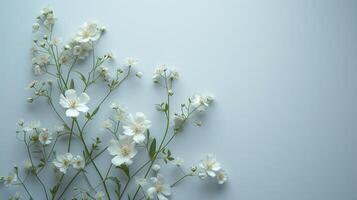 AI generated Simple yet captivating composition with minimalist floral accents, enhancing the aesthetic appeal photo