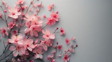 AI generated Simple yet captivating composition with minimalist floral accents, enhancing the aesthetic appeal photo