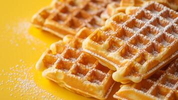 AI generated Minimalist composition featuring the timeless appeal of Belgian waffles photo