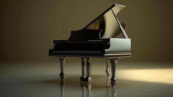 AI generated Simple yet captivating composition featuring the graceful curves of a grand piano photo