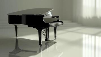 AI generated Simple yet captivating composition featuring the graceful curves of a grand piano photo