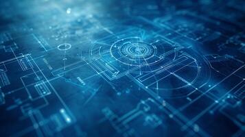 AI generated Minimalist backdrop with simple lines and shapes, evoking precision and strategy in the business world photo