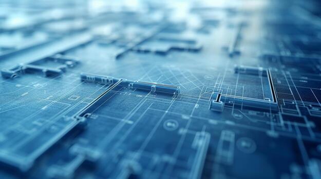 AI generated Minimalist backdrop with simple lines and shapes, evoking precision and strategy in the business world photo