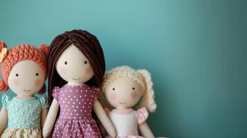 AI generated Her dolls are cherished companions, sharing in her laughter and providing comfort and joy photo