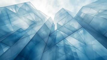 AI generated Minimalist abstract background with geometric shapes and forms photo
