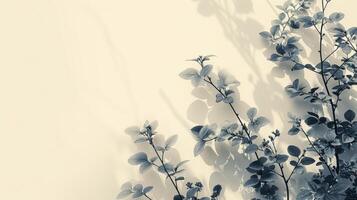 AI generated Minimalist design highlighted by gentle floral patterns, showcasing understated beauty photo