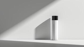 AI generated Minimalist packaging and sophisticated design elements enhance the allure of the cosmetics photo