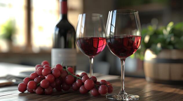 AI generated red wine video clip background photo