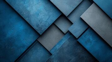 AI generated Sparse geometric arrangements in shades of blue and gray convey a sense of order and efficiency photo