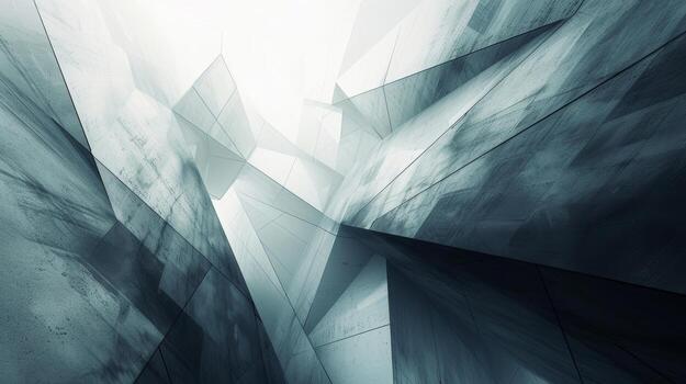 AI generated Minimalist geometric shapes intersect photo