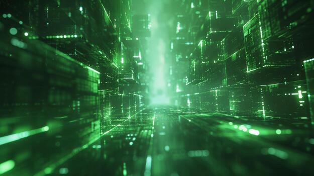 AI generated The abstract background transports viewers to a virtual realm photo