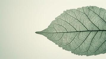 AI generated The translucence of a leaf's veins, a network of lifeblood etched in green photo