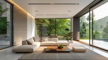 AI generated Beautiful modern American house photo