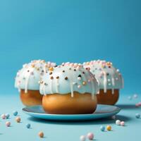 AI generated easter mini buns with sprinkles photo