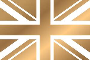 Vector United Kingdom flag, gold color