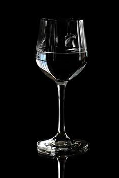 AI generated a close up of a wine glass on a table photo