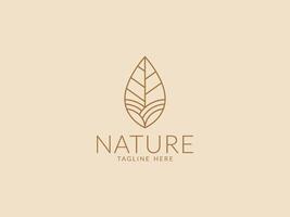 Nature logo icon vector template. Nature logo with a simple and elegant leaf design.