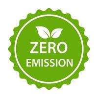 Zero emission icon vector CO2 neutral green sign for your web site design, logo, app, UI.illustration