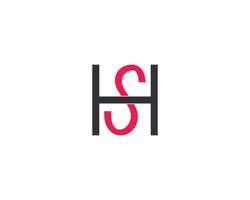 Initial Letter SH Logo Design vector