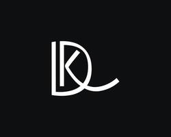 creativo dk letra logo diseño modelo vector