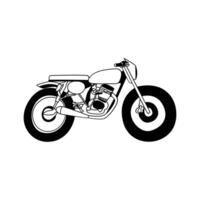 Caferacer Motorcycle line art vector