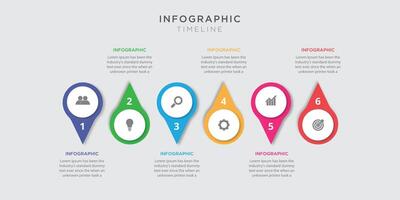 vector infografia para negocio con íconos y opciones o pasos.