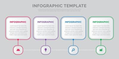 Process business infographic thin line with square template design with icons and 5 options or steps. vector