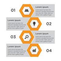 Process infographic design 4 step with icon vector