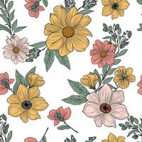 resumen multicolor floreciente flores motivo arreglo con medio tono, todas terminado vector diseño con antecedentes ilustración digital imagen para envase papel o textil impresión