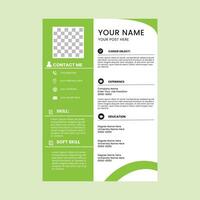 cv template design vector