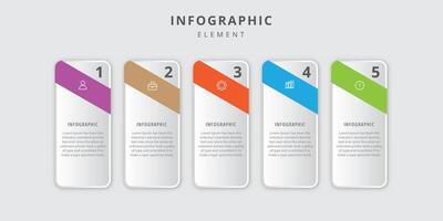 Vector four point infographic element business strategy with icons