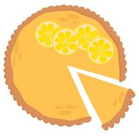 Delicious Pie with lemon. Lemon pie.National pie day.Used for greeting card, and poster design. vector