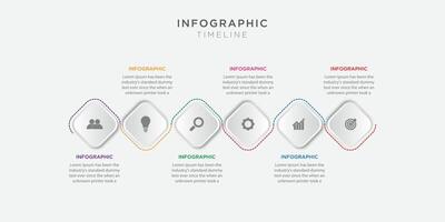 vector infografia para negocio con íconos y opciones o pasos.