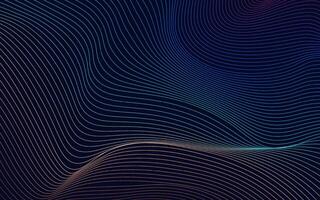 Abstract technology with dynamic wavy lines vector