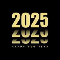 2025 contento nuevo año diseño modelo. vector